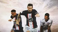 Ilustrasi - Neymar, Lionel Messi, Luis Suarez (Bola.com/Adreanus Titus)