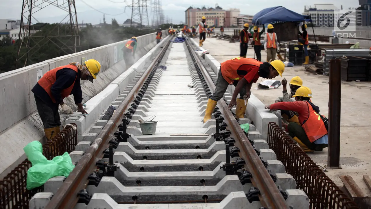 Diuji Coba Mei Mendatang, Progres Proyek LRT Jakarta Capai 56 Persen