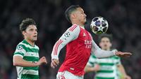 Arsenal sukses mengamankan langkah ke babak semifinal Liga Champions setelah bermain imbang 0-0 kontra Sporting CP di Emirates Stadium, Kamis (16/4/2026) dini hari WIB. (AP Photo/Kin Cheung)