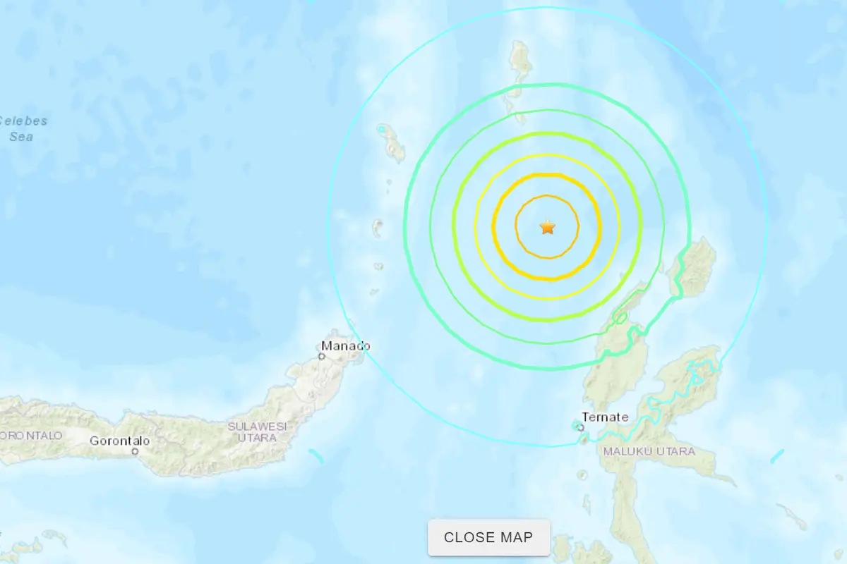 Badan Survei Geologi Amerika Serikat atau United States Geological Survey (USGS) mencatat gempa berkekuatan magnitudo 7.0 melanda Sulawesi Utara, Indonesia.