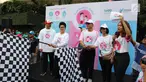 Kepala Staf Kepresidenan Moeldoko dan Menteri Kesehatan Nila Farid Moeloek saat meresmikan Kampanye Nasional Pencegahan Stunting di area Monumen Nasional (Monas), Jakarta, Minggu (16/9). (Liputan6.com/Pool/Kepala Staf Kepresdinan)