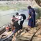 Jembatan Hancur, Warga Sukabumi Pakai Cara Ekstrem Seberangi Sungai