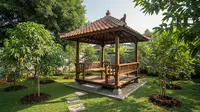 6 Model Gazebo Sederhana untuk Kebun Buah di Lahan Terbatas, Nyaman dan Fungsional