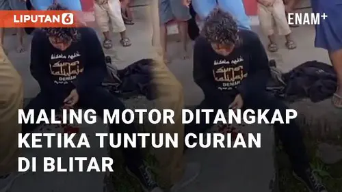 VIDEO: Detik-Detik Maling Motor Ditangkap Warga Ketika Tuntun Curian di Blitar