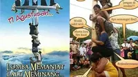 7 Meme Panjat Pinang Ini Sukses Bikin Senyum Nyengir (sumber: twitter.com/fianstory46 & twitter.com/cakdancuk)