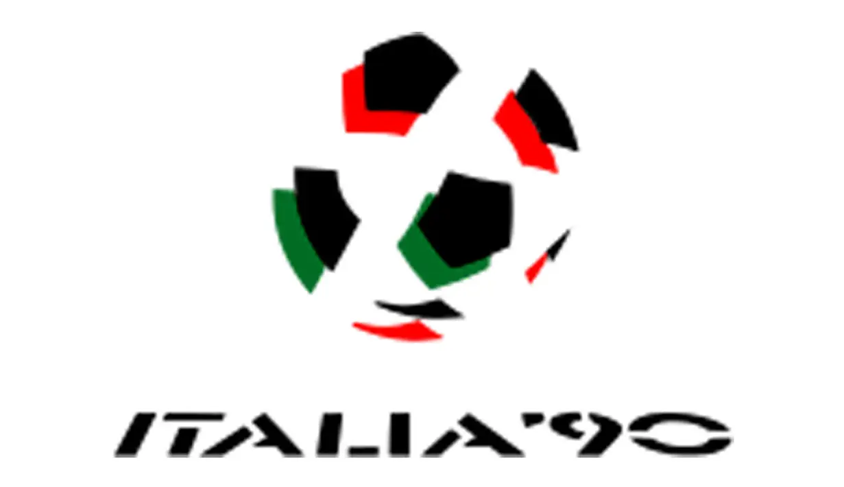 Logo Piala Dunia 1990 di Italia. Warna hijau dan merah pada bola merupakan unsure warna dari bendera Italia (Istimewa)