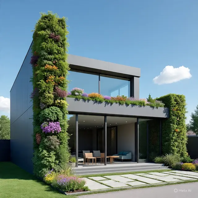 Model Rumah Anti Panas dan Hemat Listrik (Foto: Meta AI)