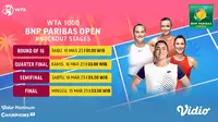 Jadwal Live Streaming WTA 1000 BNP Paribas Open Live Vidio, 15 sampai 19 Maret 2023