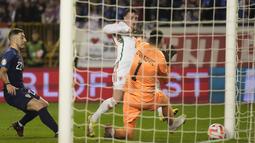 Kroasia sempat unggul 1-0 di babak pertama melalui Andrej Kramaric (28). (AP Photo/Darko Bandic)