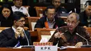 Ketua KPK Agus Rahardjo saat Rapat Dengar Pendapat (RDP) dengan Komisi III DPR di Jakarta, Kamis (7/6). Rapat membahas Rencana Kerja dan Anggaran Kementerian dan Lembaga (RKAKL) dan Rencana Kerja Pemerintah (RKP) Tahun 2019. (Liputan6.com/JohanTallo)