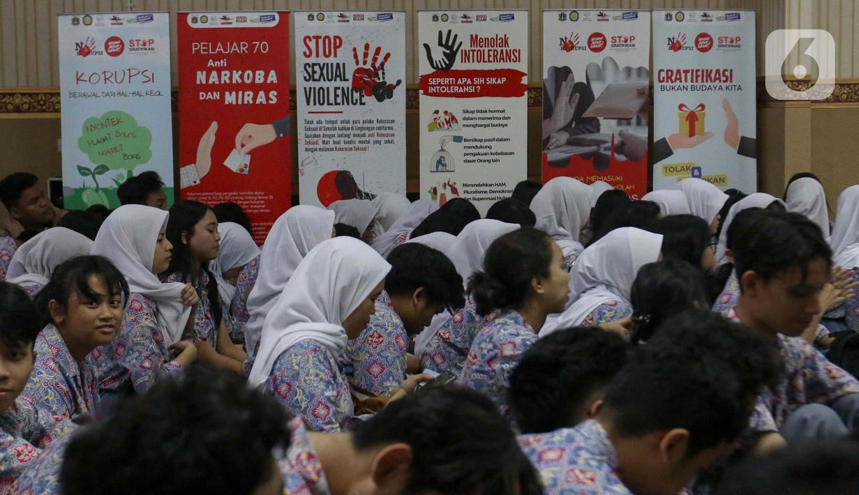 Sosialisasi ini merupakan bagian pencegahan perundungan yang marak terjadi di kalangan pelajar baik di dalam maupun luar sekolah. (Liputan6.com/Herman Zakharia)