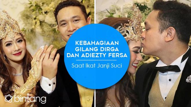 Kebahagiaan Gilang Dirga  dan  Adiezty Fersa Saat Ikat Janji 