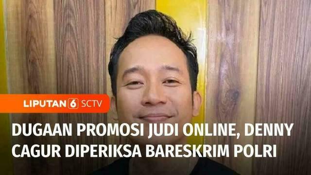 Komedian yang kini menjadi anggota DPR, Denny Cagur mengakui dirinya diperiksa Bareskrim Polri terkait promosi judi online. Ia menjelaskan total ada 27 artis yang diperiksa.