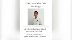 Saat gempa menggoyang Palu, Anthonius Gunawan Agung, seorang petugas pelayanan navigasi tengah berada di menara kontrol Bandara Mutiara Sis Al Jufri. Namun, tiba-tiba atap ambruk akibat gempa dan Anthonius langsung lompat dari menara