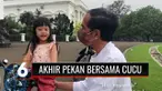 Mengisi libur akhir pekan, Presiden Jokowi habiskan waktunya bermain dengan cucu keduanya, Sedah Mirah Nasution. Dari bermain sepeda hingga menyimak Sedah Mirah Nasution menyanyikan ‘Hari Merdeka’.