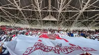 25 ribu buruh masuk ke Jakarta menghadiri kampanye akbar bertajuk 'Harapan Jutaan Rakyat (Hajatan Rakyat) dan Konser Salam Metal 03 Menang Total' di Stadion Utama Gelora Bung Karno (GBK) Senayan Jakarta, Sabtu (3/2/2024). (Ist)