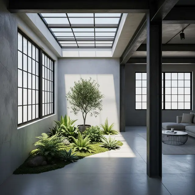 Rumah Kota Minimalis dengan Konsep Industrial Chic