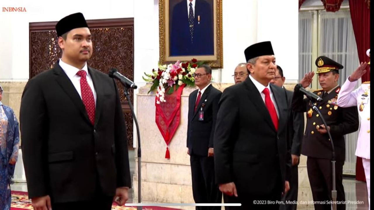 Presiden Jokowi Resmi Melantik Dito Ariotedjo Sebagai Menpora Menggantikan Zainudin Amali