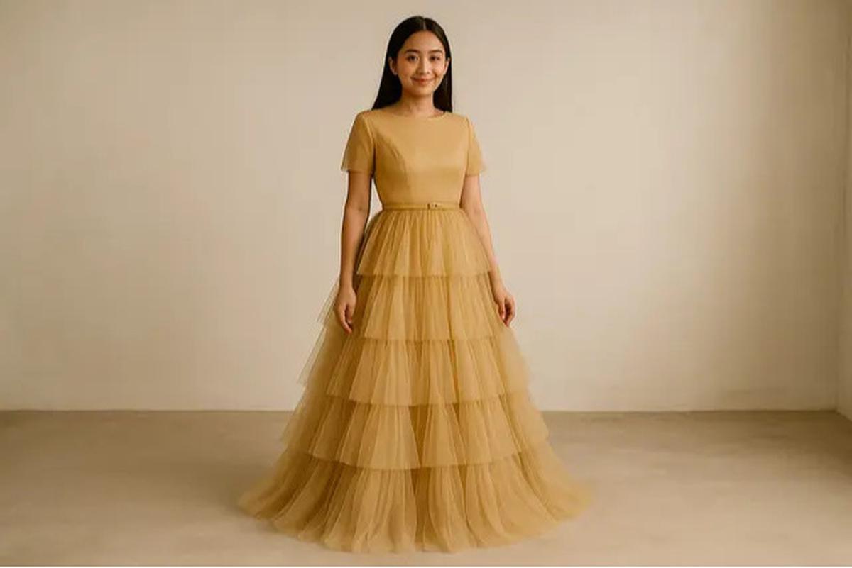 8 Model Dress Panjang Warna Gold 2025, Pilihan Aaliyah Massaid yang Elegan dan Anggun