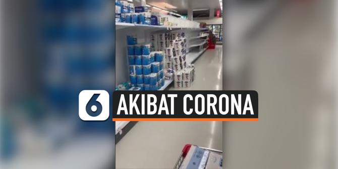 VIDEO: Panik Virus Corona, Warga Australia Borong Persediaan Tisu