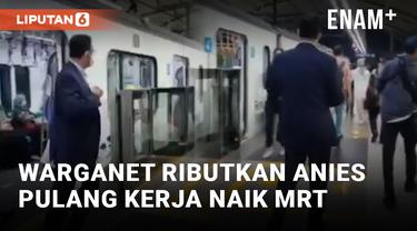 Anies Pulang Kerja Naik MRT, Warganet Ributkan Hal ini
