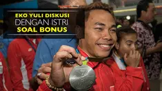 Video atlet angkat besi Indonesia, Eko Yuli Irawan, akan diskusi dengan istri soal bonus usai meraih medali perak di Olimpiade Rio 2016.