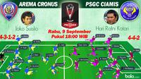 Arema Cronus vs PSGC Ciamis (Bola.com/Samsul Hadi)