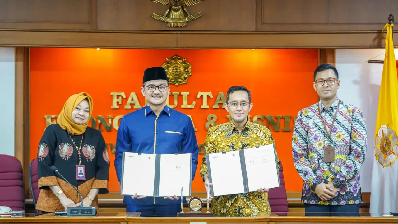 Badan Pengelola Keuangan Haji (BPKH) menggandeng Fakultas Ekonomika dan Bisnis Universitas Gadjah Mada (UGM), dengan penandatangan MoU di bidang Pendidikan, Penelitian, dan Pengabdian Masyarakat (Istimewa)