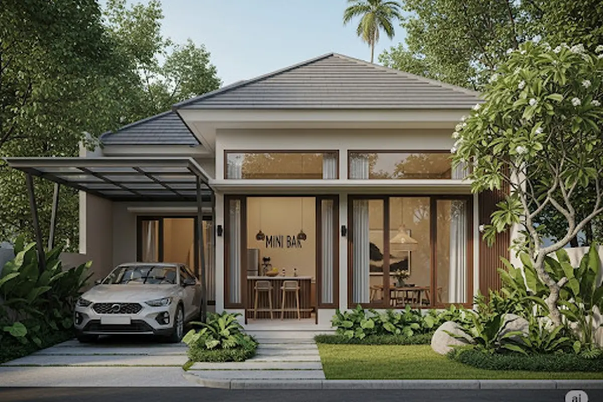 Rumah Sederhana dengan Mini Carport