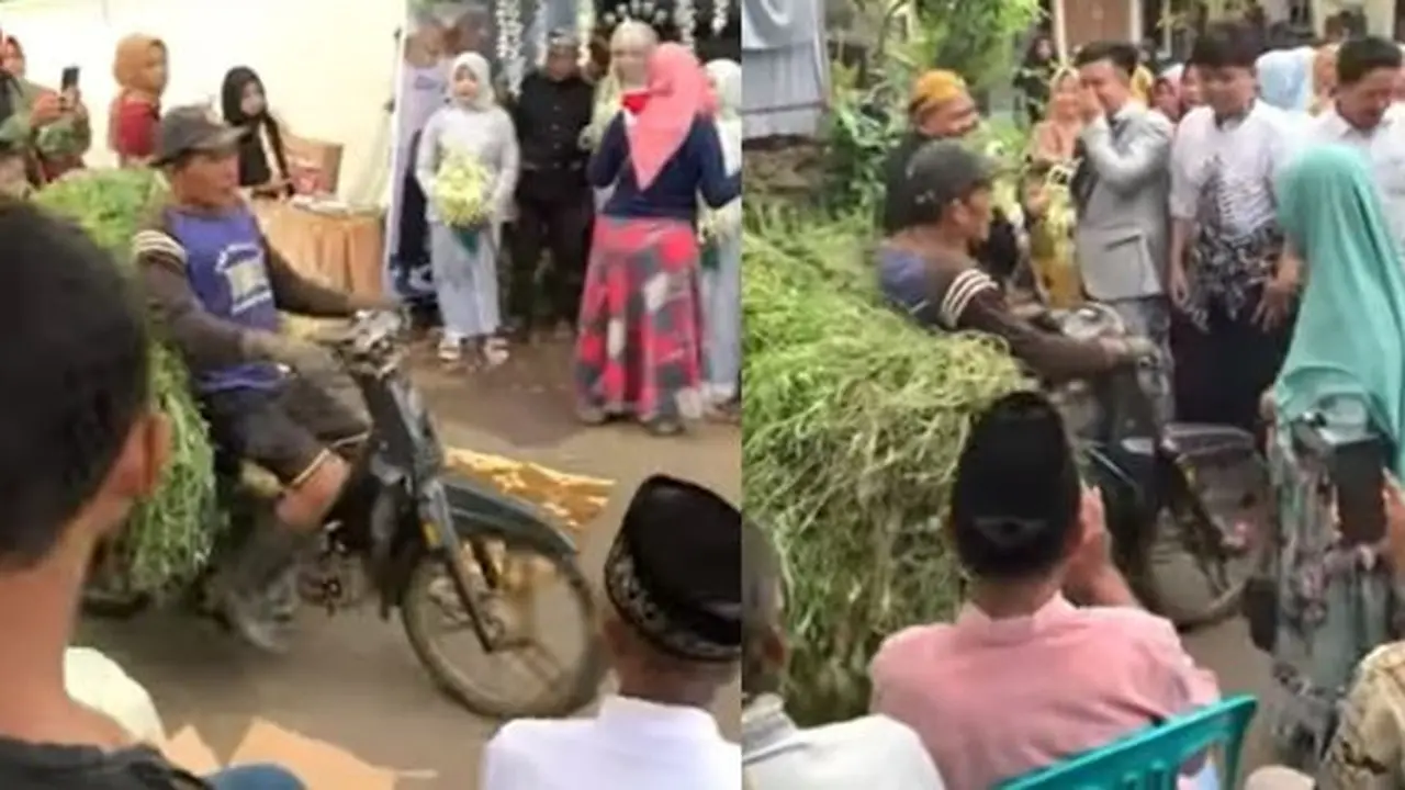Pemotor terobos acara nikahan (Instagram/@memomedsos)