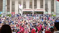 Relawan Solmet saat mendukung Jokowi di pilpres 2019.