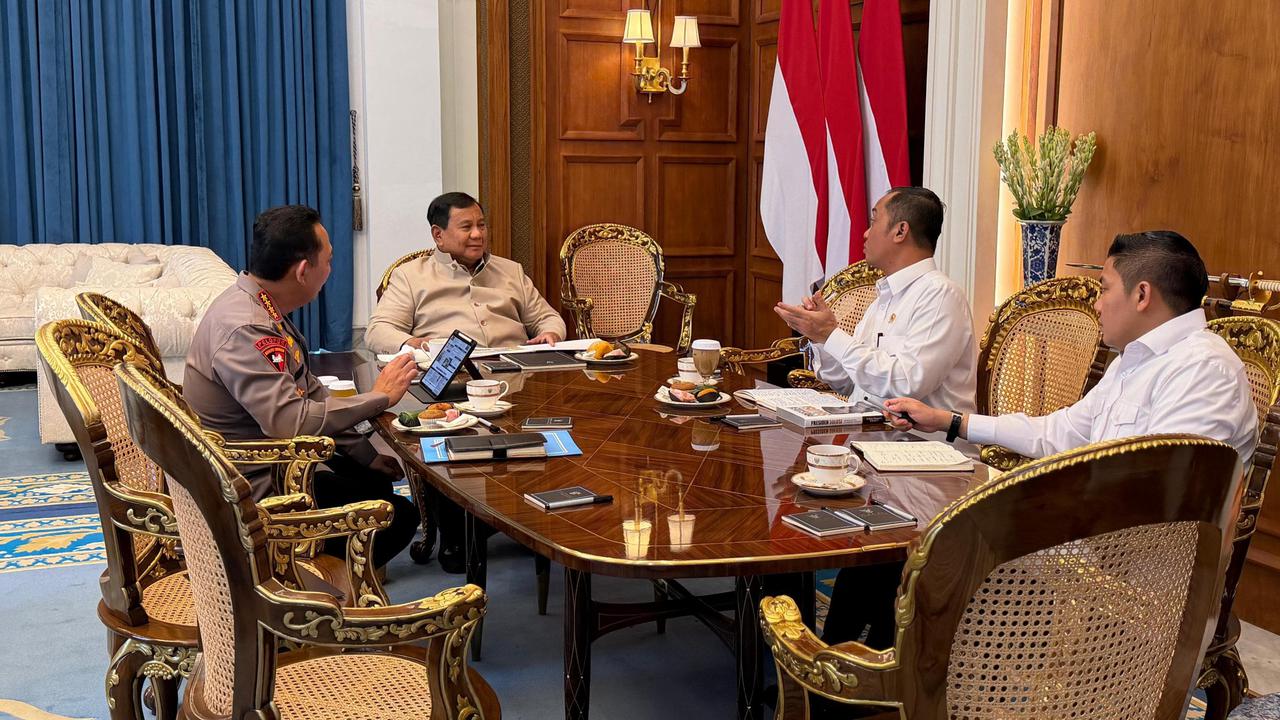Prabowo Terima Kapolri, Bahas Situasi Keamanan di Indonesia