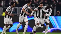Gol pembuka Juventus dicetak Weston McKennie di menit ke-34. (Marco BERTORELLO/AFP)