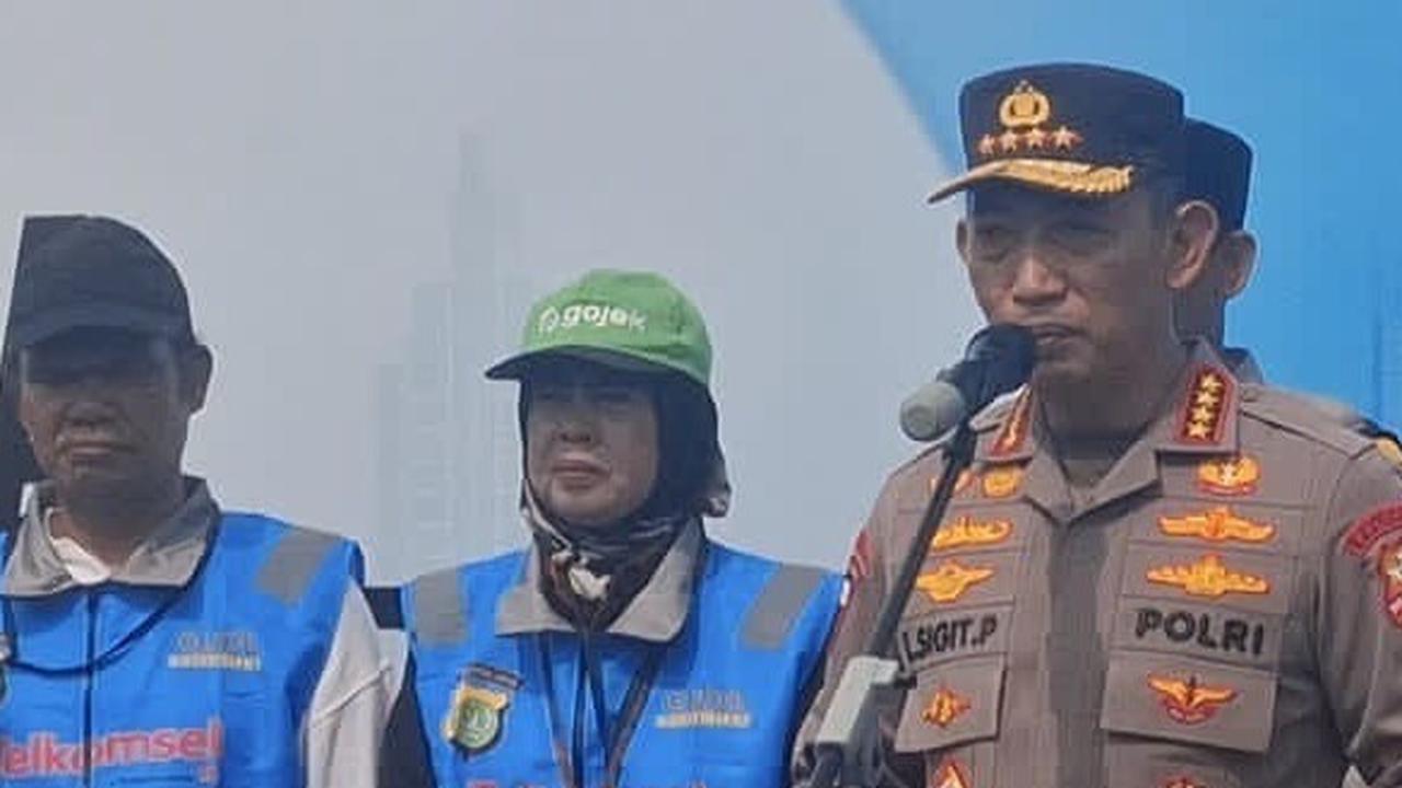 polri dan ojol apel di monas