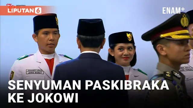 Momen Jokowi Sapa Seluruh Anggota Paskibraka Nasional 2024