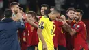 Skor 1-0 untuk kemenangan Spanyol bertahan hingga laga usai. (AP/Angel Fernandez)