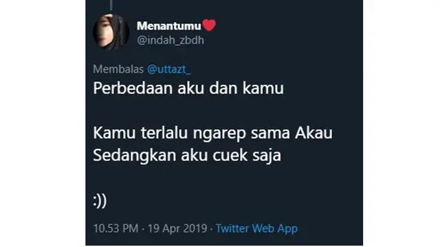 Perbedaan Aku dan Kamu