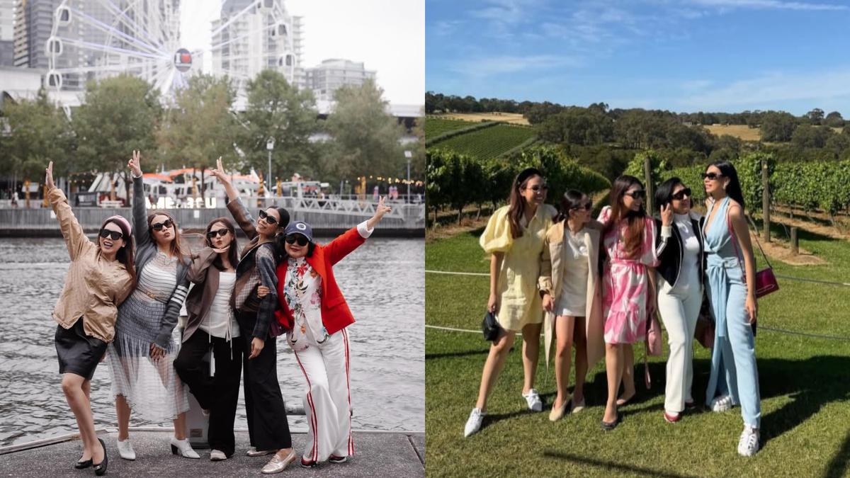 Gaya Kompak Jessica Mila Liburan Akhir Tahun Bareng Kakak Ipar dan Mertua di Australia