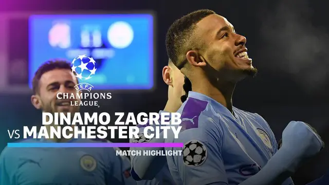 VIDEO: Highlights Liga Champions, Dinamo Zagreb Vs Manchester City 1-4