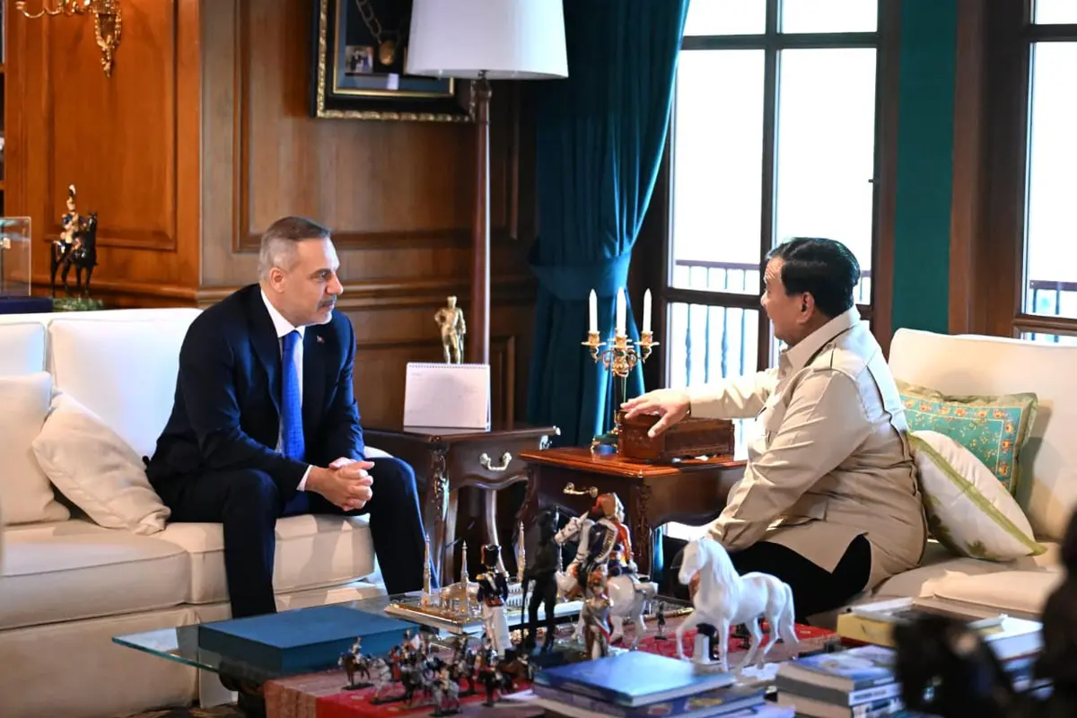 Prabowo Subianto menerima kunjungan Menteri Luar Negeri Republik Turki
