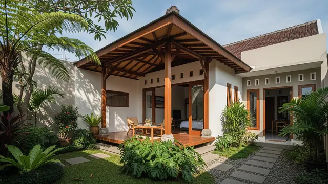 Model Pendopo Minimalis untuk Lahan Sempit (AI Generated)