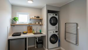 Model Rumah Mungil Tapi Punya Dapur dan Area Cuci yang Efisien/ Ilustrasi AI