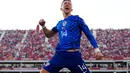 Pemain Kroasia Ivan Perisic melakukan selebrasi usai mencetak gol selama pertandingan sepak bola babak 32 Piala Dunia antara Portugal dan Kroasia di Toronto, Kamis, (02/07/2026). (AP/ The Canadian Press/ Chris Young)