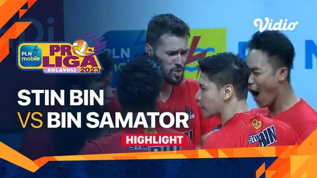 Berita video highlights seri ketiga final four PLN Mobile Proliga 2023 pertandingan antara Jakarta STIN BIN melawan Surabaya BIN Samator di GOR Sritex Arena, Solo, Kamis (9/3/2023 malam WIB.