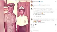 Ganjar Pranowo mengunggah foto lawas bersama sang ayah Parmudji Pramudi Wiryo di akun Instagramnya, @ganjarpranowo pada Kamis 6 Juli 2023.