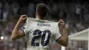 Selama berkostum Real Madrid, Marco Asensio, berhasil mempersembahkan 5 trofi juara mulai dari Piala Super Eropa 2016, La Liga, Liga Champions, Piala Super Eropa 2017 dan Piala Super Spanyol 2017. (AFP/Curto De La Torre)