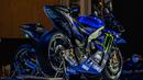 Nuansa livery baru untuk MotoGP 2023 menambah kesan garang saat tersemat di motor Yamaha YZR-MI 2023. (Dok. Yamaha)