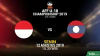 AFF U18 - Indonesia Vs Laos (Bola.com/Adreanus Titus/Faris Kholid)