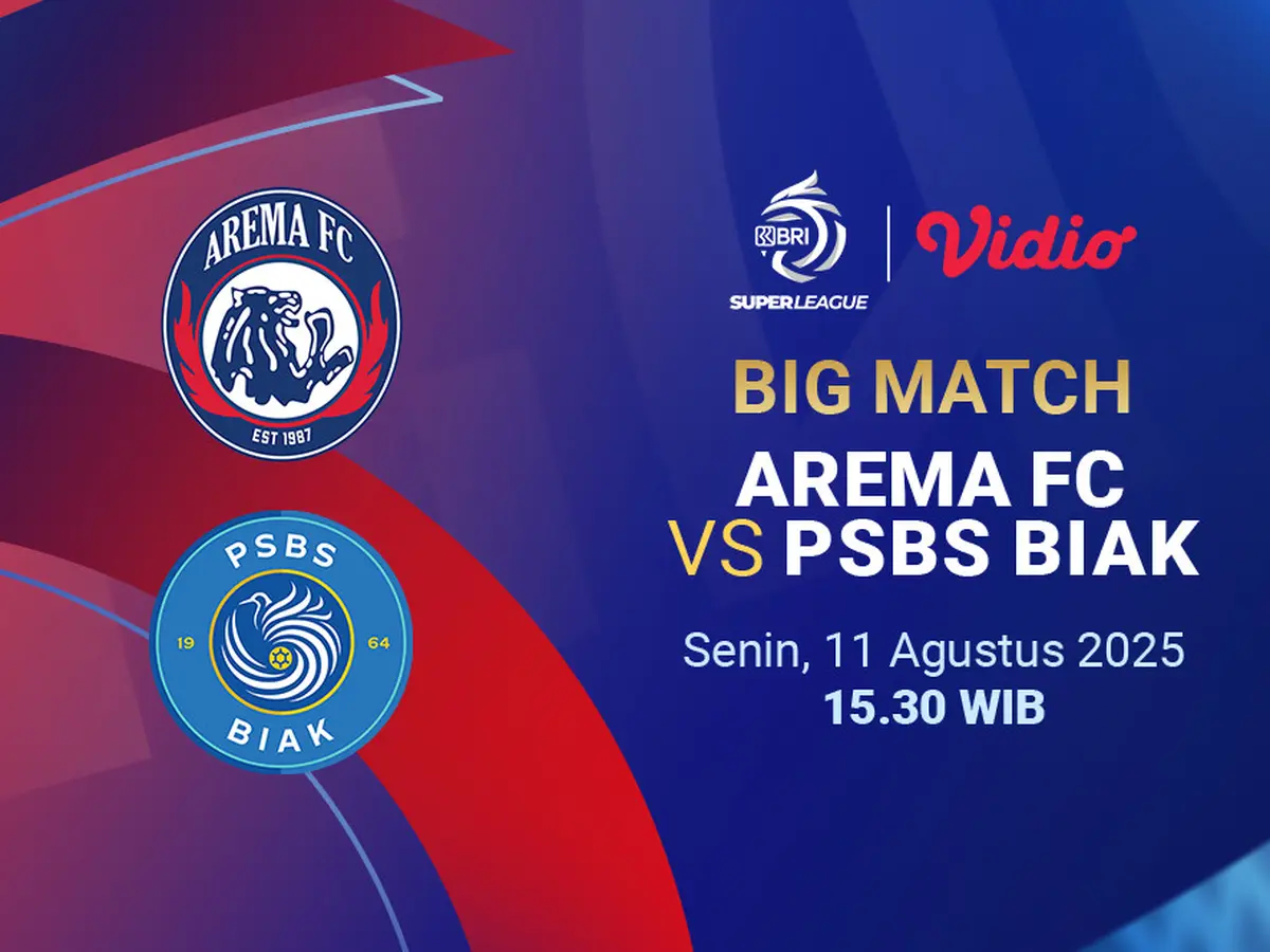 Arema FC Bungkam PSBS Biak 4-1 di Laga Pembuka Super League 2025/2026