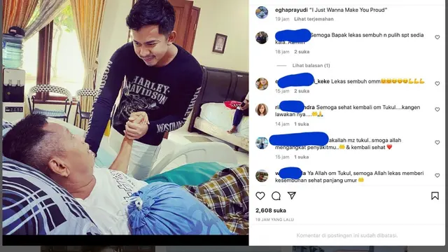 Unggahan Egha Prayudi soal Tukul Arwana. (Foto: Dok. Instagram @eghaprayudi)